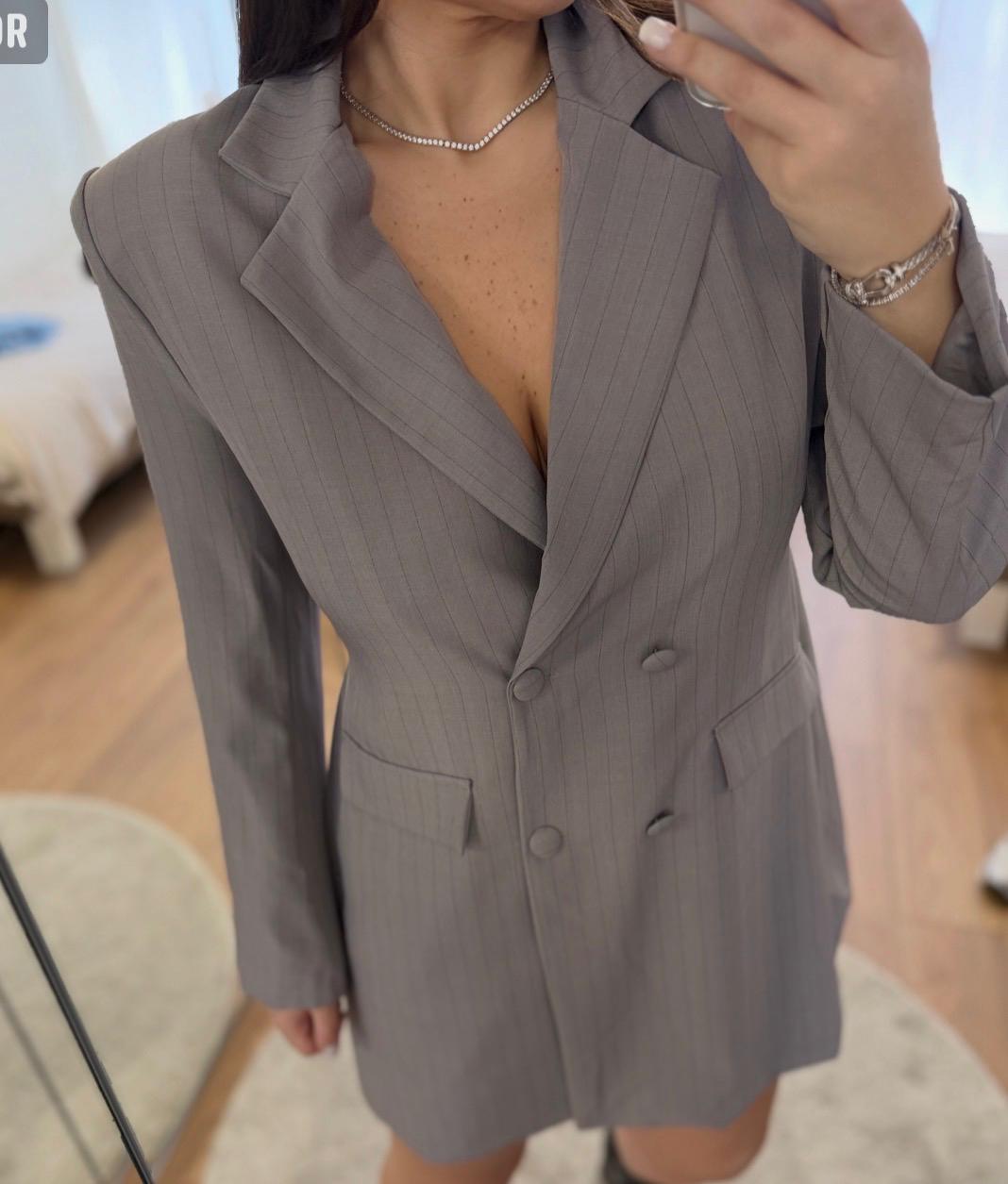 Robe blazer épaulettes ELENA