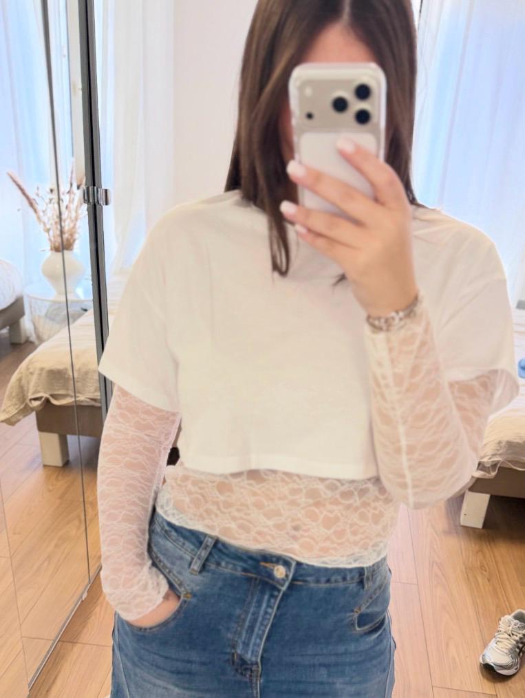 Crop top dentelles AVITAL